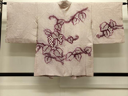 平和屋着物＃羽織　総絞り　葡萄蔦の葉文　正絹　逸品　CABH6855in
