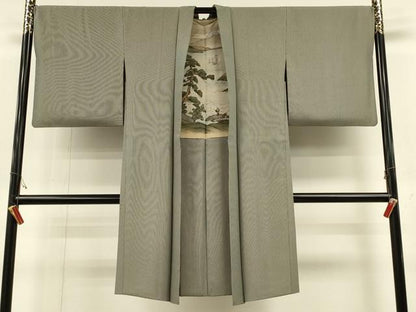 平和屋着物∞長羽織　縞　正絹　逸品　CABH6857in