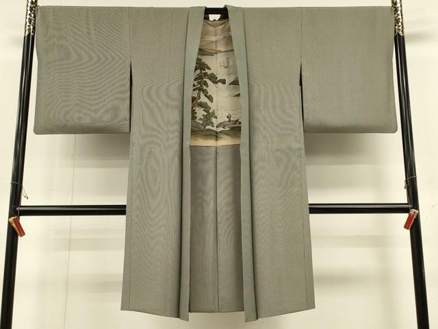 平和屋着物∞長羽織　縞　正絹　逸品　CABH6857in