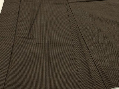 平和屋着物＃男性　紬　長羽織　縞　正絹　逸品　CABH6871in