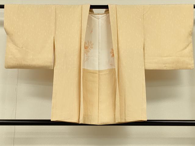 平和屋着物＃羽織　霞地紋　花葉色　正絹　逸品　CABH6878in