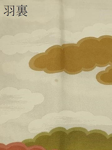 平和屋着物＃羽織　切嵌文　暈し染め　鬼しぼ縮緬　正絹　逸品　CABH6883in