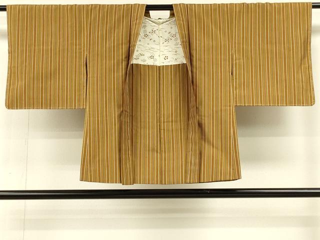 平和屋着物＃羽織　紬地　間道　正絹　逸品　未使用　CABH6886in