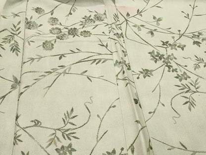平和屋着物＃羽織　草花文　正絹　逸品　CABH6894in