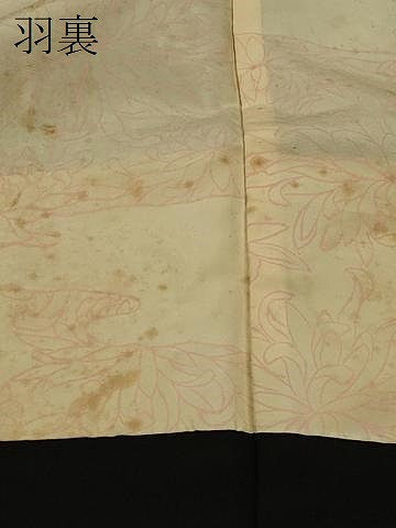 平和屋着物＃羽織　寿光織　乱菊　黒地　金銀糸　正絹　逸品　CABH6897in