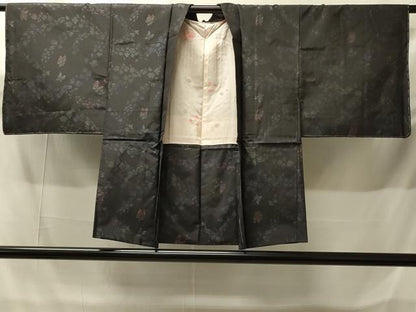 平和屋着物＃本場大島紬　羽織　舞蝶花文　正絹　逸品　未使用　CABH6905in