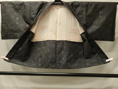 平和屋着物＃本場大島紬　羽織　舞蝶花文　正絹　逸品　未使用　CABH6905in