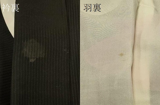 平和屋着物＃羽織　枝花文　黒地　正絹　逸品　CABH6907in