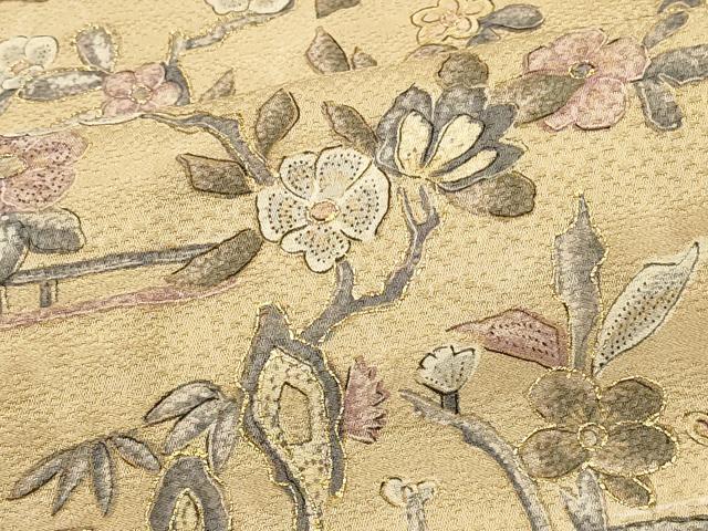 平和屋着物＃羽織　風景草花文　暈し染め　金彩　正絹　逸品　CABH6908in