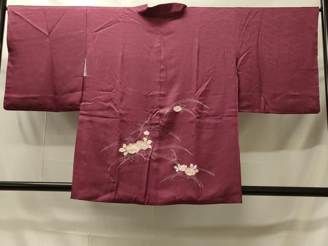 平和屋着物＃羽織　草花文　金彩　正絹　逸品　CABH6911in