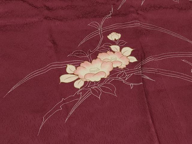 平和屋着物＃羽織　草花文　金彩　正絹　逸品　CABH6911in