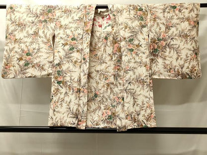 平和屋着物＃羽織　草花文　金彩　正絹　逸品　CABH6914in