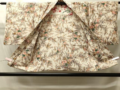 平和屋着物＃羽織　草花文　金彩　正絹　逸品　CABH6914in