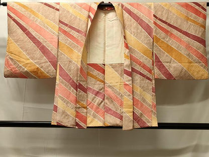 平和屋着物＃羽織　絞り　斜線文　正絹　逸品　CABH6918in