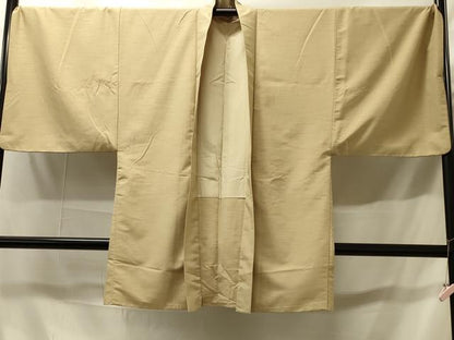 平和屋着物＃男性　長羽織　卵色　キングサイズ　洗える着物　CABH6936in