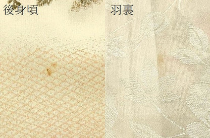 平和屋着物＃羽織　寿光織　エ霞風景花文　金糸　正絹　逸品　CABH6937in