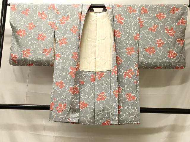 平和屋着物＃羽織　草花文　正絹　逸品　未使用　CABH6941in