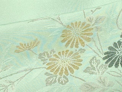 平和屋着物＃羽織　寿光織　流水草花文　金銀糸　正絹　逸品　CABH6943in