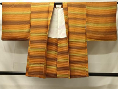平和屋着物＃羽織　横段文　暈し染め　正絹　逸品　CABH6946in