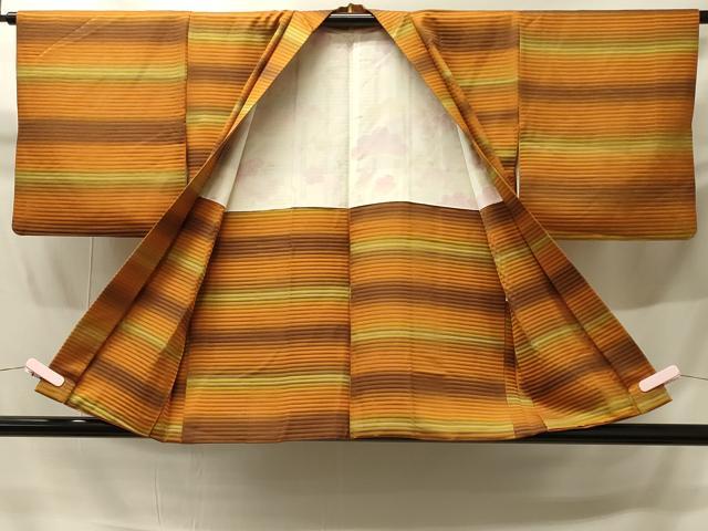 平和屋着物＃羽織　横段文　暈し染め　正絹　逸品　CABH6946in