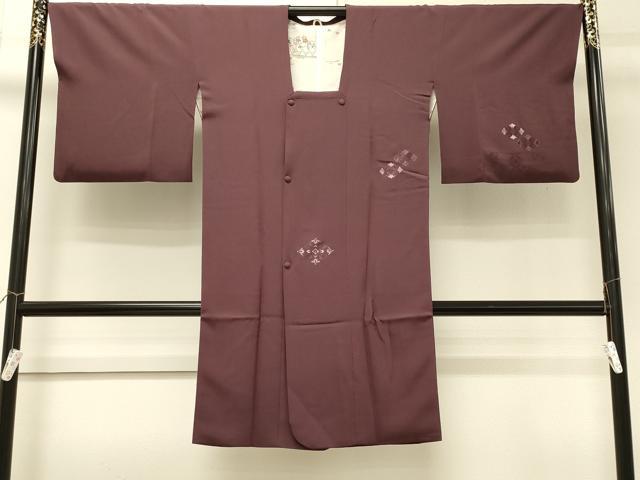 平和屋着物＃道行コート　総刺繍　エ霞花菱文　銀糸　ロング丈　正絹　逸品　CABH6949in