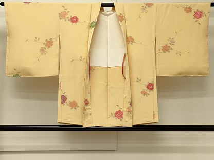 平和屋着物＃羽織　絞り　地紋起こし　枝花文　正絹　逸品　未使用　CABH6954in