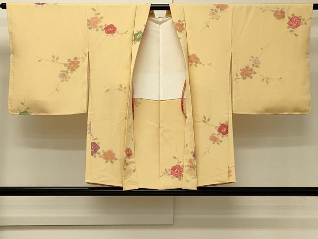 平和屋着物＃羽織　絞り　地紋起こし　枝花文　正絹　逸品　未使用　CABH6954in