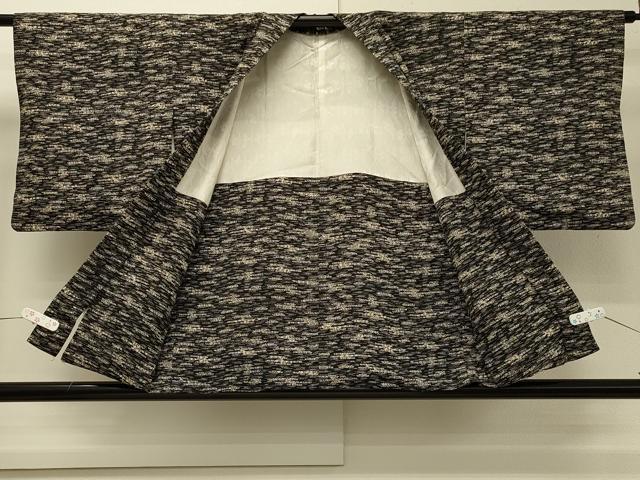 平和屋着物＃羽織　霞文　黒地　正絹　逸品　CABH6961in