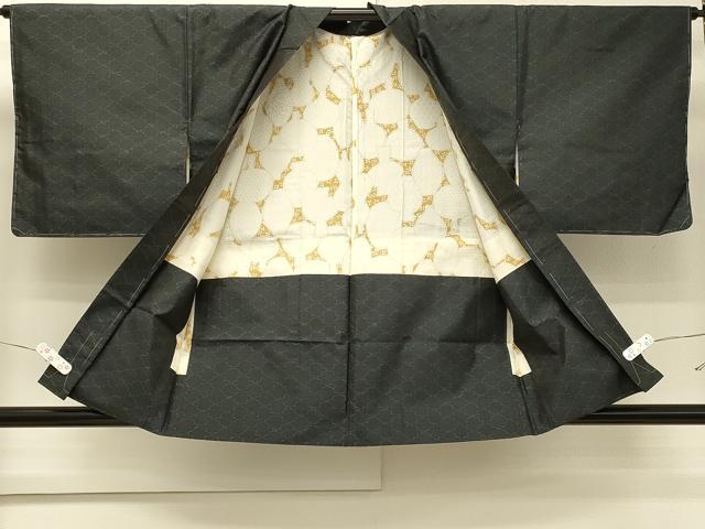 平和屋着物＃本場大島紬 羽織 松皮菱文 正絹 逸品 未使用 CABH6963in