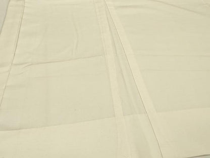 平和屋着物＃男性　長羽織　色紋付き　紬地　単衣　生成り色　キングサイズ　正絹　逸品　CABH6966in