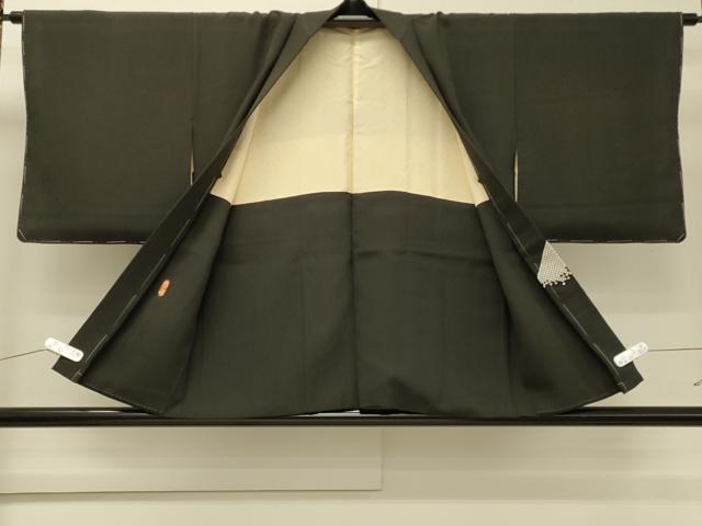平和屋着物＃羽織　作家物　遠山文　黒地　正絹　逸品　未使用　CABH6971in