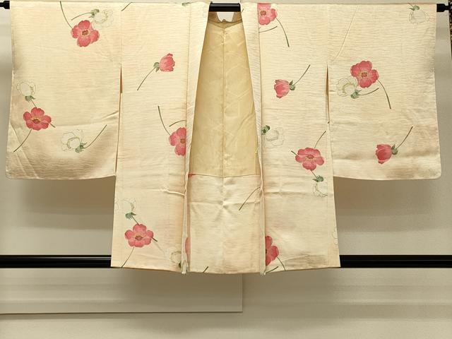 平和屋着物＃羽織　手描き　枝花文　正絹　逸品　CABH6973in