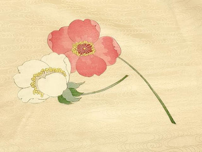 平和屋着物＃羽織　手描き　枝花文　正絹　逸品　CABH6973in