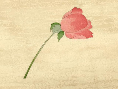 平和屋着物＃羽織　手描き　枝花文　正絹　逸品　CABH6973in