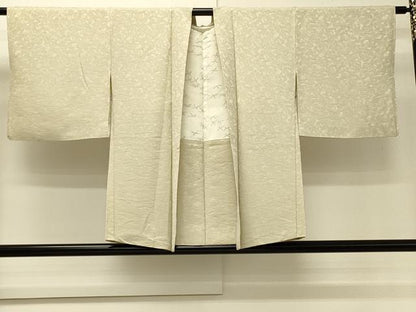 平和屋着物＃羽織　霞地紋　灰桜色　正絹　逸品　CABH6974in