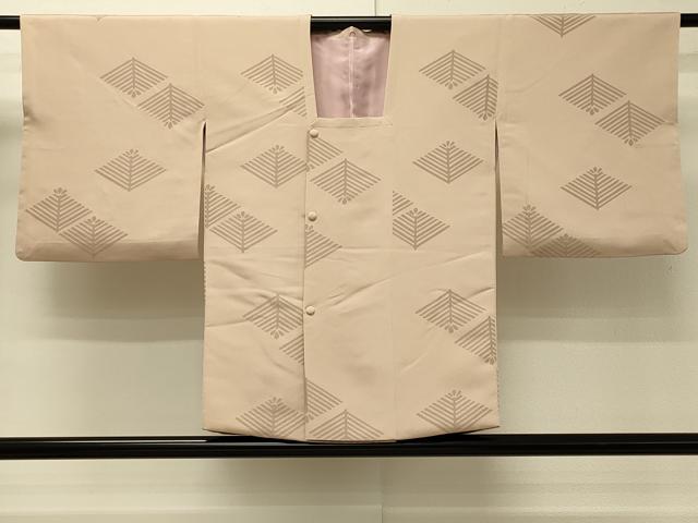 平和屋着物＃道行コート　菱松葉文　正絹　逸品　CABH6978in