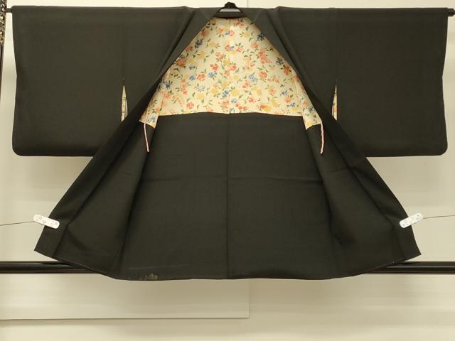 平和屋着物＃羽織　寿光織　遠山風景文　黒地　金銀糸　正絹　逸品　CABH6987in