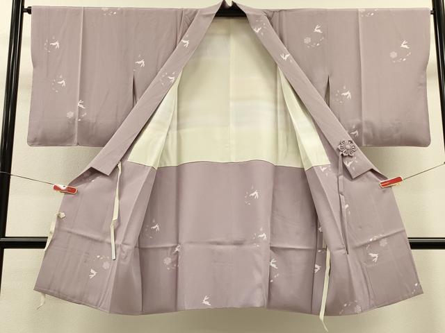 平和屋着物∞道中着　兎舞桜文　ロング丈　正絹　逸品　未使用　CABH6991in
