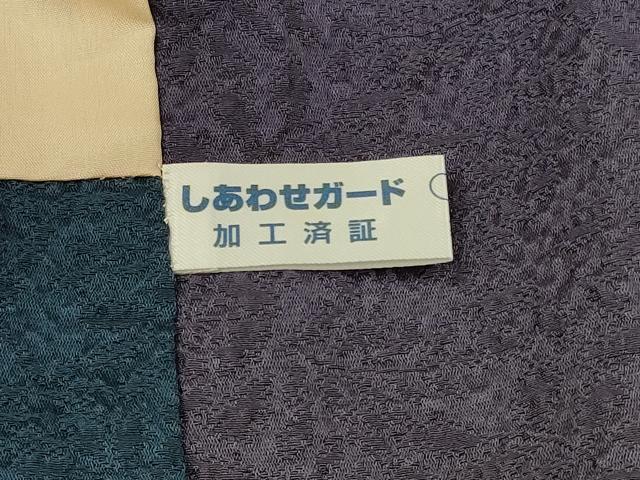 平和屋着物∞道行コート　草花地紋　暈し染め　ロング丈　正絹　逸品　CABH6994in
