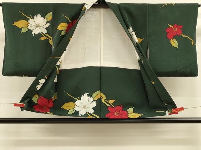 平和屋着物∞羽織　地紋起こし　枝花文　金彩　正絹　逸品　未使用　CABH6997in