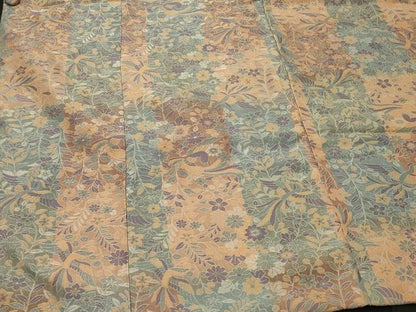 平和屋着物＃道行コート　鳳凰草花文　ロング丈　正絹　逸品　CABH7002in