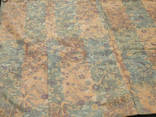 平和屋着物＃道行コート　鳳凰草花文　ロング丈　正絹　逸品　CABH7002in