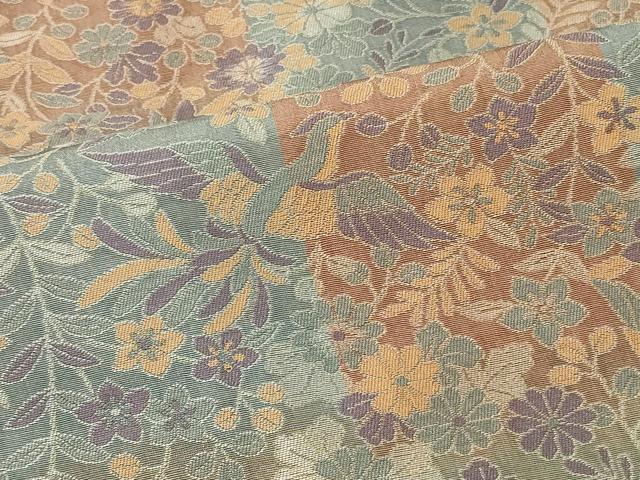 平和屋着物＃道行コート　鳳凰草花文　ロング丈　正絹　逸品　CABH7002in