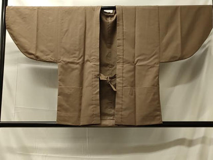 平和屋着物＃男性　羽織　紬地　榛色　正絹　逸品　CABH7009in