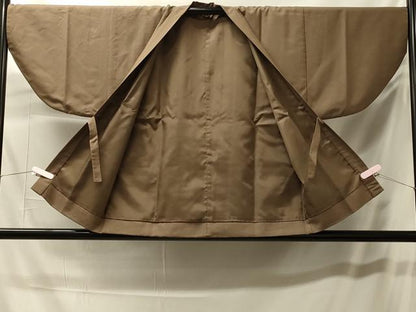 平和屋着物＃男性　羽織　紬地　榛色　正絹　逸品　CABH7009in