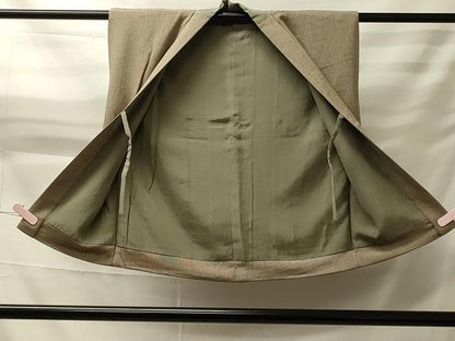 平和屋着物＃男性　袖無し羽織　縞　鬼しぼ縮緬　正絹　逸品　CABH7010in
