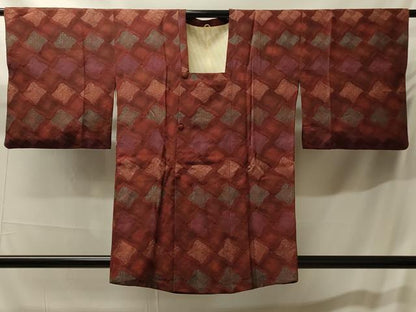 平和屋着物＃道行コート　瓦文　暈し染め　正絹　逸品　CABH7016in