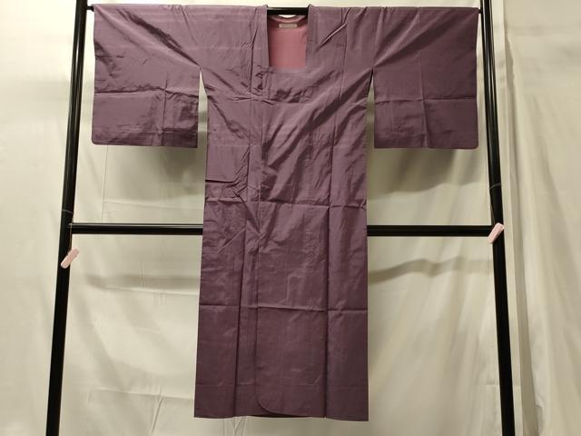 平和屋着物＃道行コート　雨コート　単衣　横段文　三越扱い　反端付き　ロング丈　正絹　逸品　CABH7017in