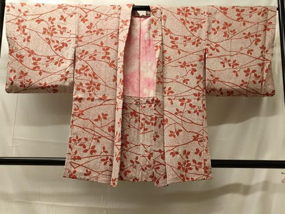 平和屋着物＃羽織　枝葉文　たたき染め　正絹　逸品　CABH7020in