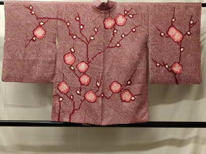 平和屋着物＃羽織　総絞り　枝梅文　正絹　逸品　CABH7024in